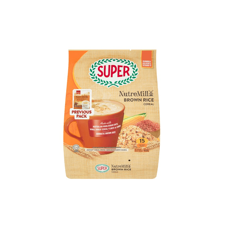 【马来西亚直邮】马来西亚 SUPER 超级 NutreMill糙米速溶谷物饮料 450g