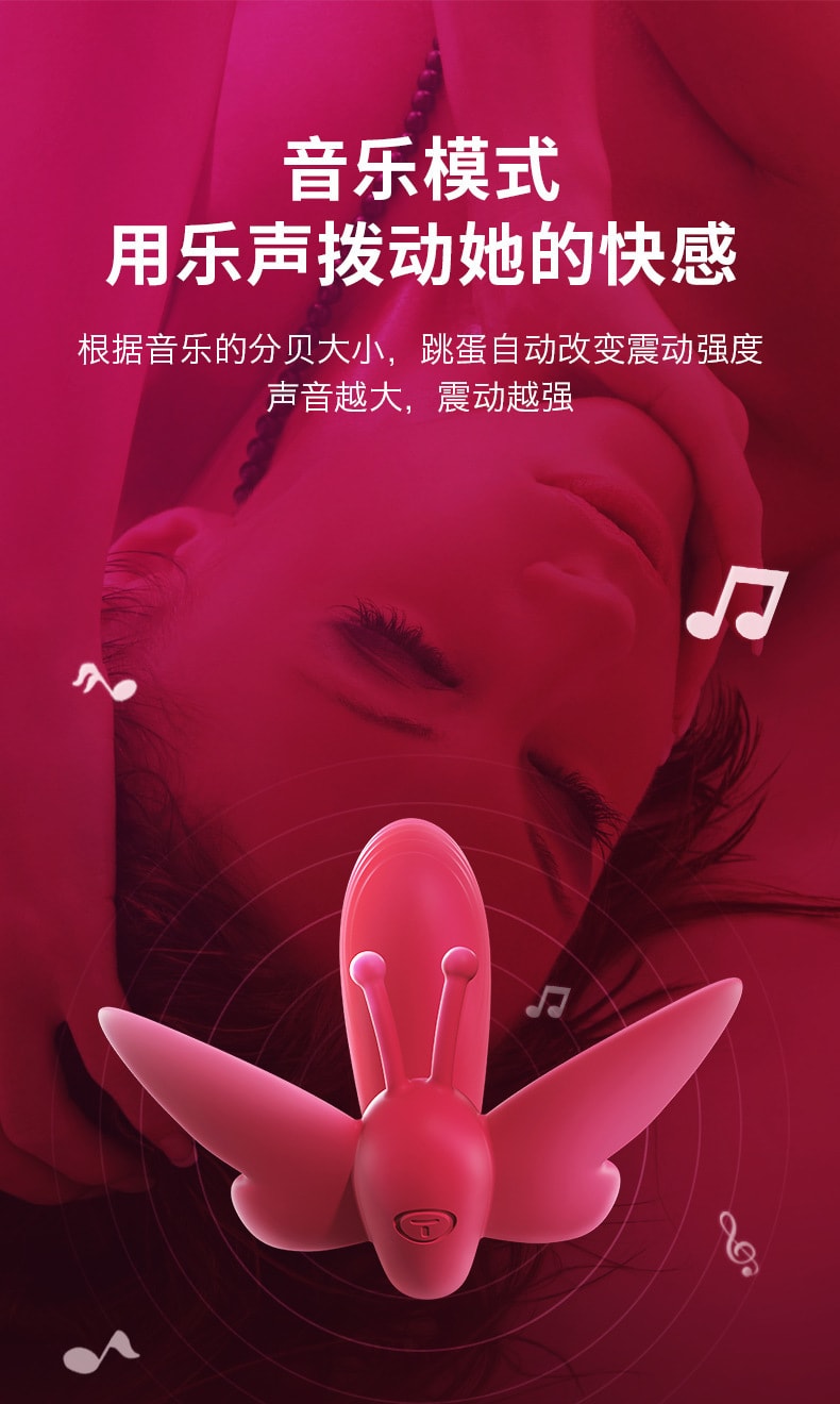 【中国直邮】司沃康SVAKOM 新品 穿戴蝴蝶APP远程遥控跳蛋 情趣成人用品 红色款
