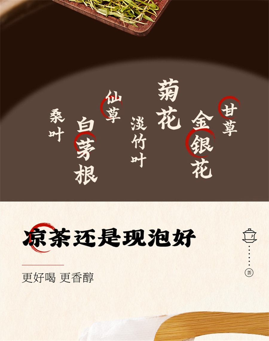 【中国直邮】杏林草堂   广东凉茶茶包原味凉茶料包冷泡茶金银花夏季解暑茶清凉茶   60g/袋