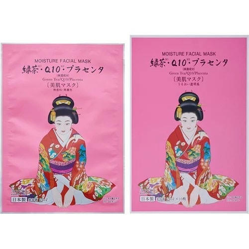 日本 AISHODO 舞妓 保濕面膜 #綠茶 Q10 胎盤萃取物 10pcs