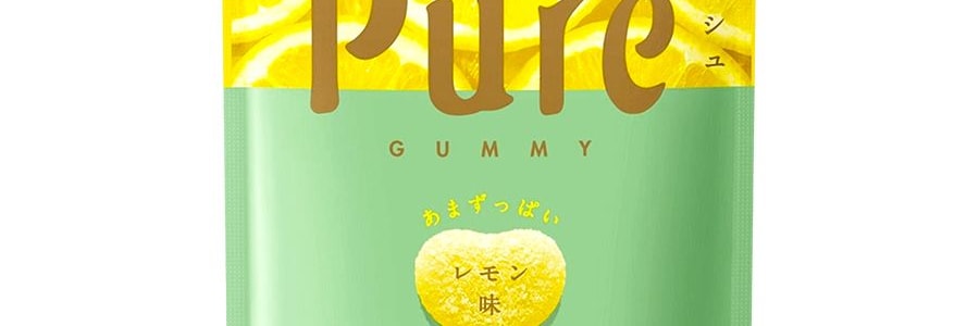 日本KANRO PURE果肉果汁咀嚼彈性軟糖 檸檬口味 56g