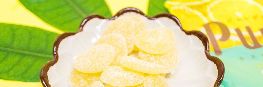 日本KANRO PURE果肉果汁咀嚼彈性軟糖 檸檬口味 56g