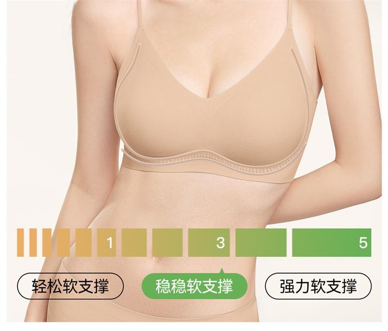 【中国直邮】 SecretWorld 无痕内衣女小胸聚拢隐形肤色粉底液细肩带 隐形肤 1条装 S码