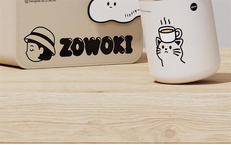 ZOWOKI 造物集 316不锈钢保温杯 女生 高颜值 大容量 吸管杯子 儿童 保温壶-联名款小萌 1个*|