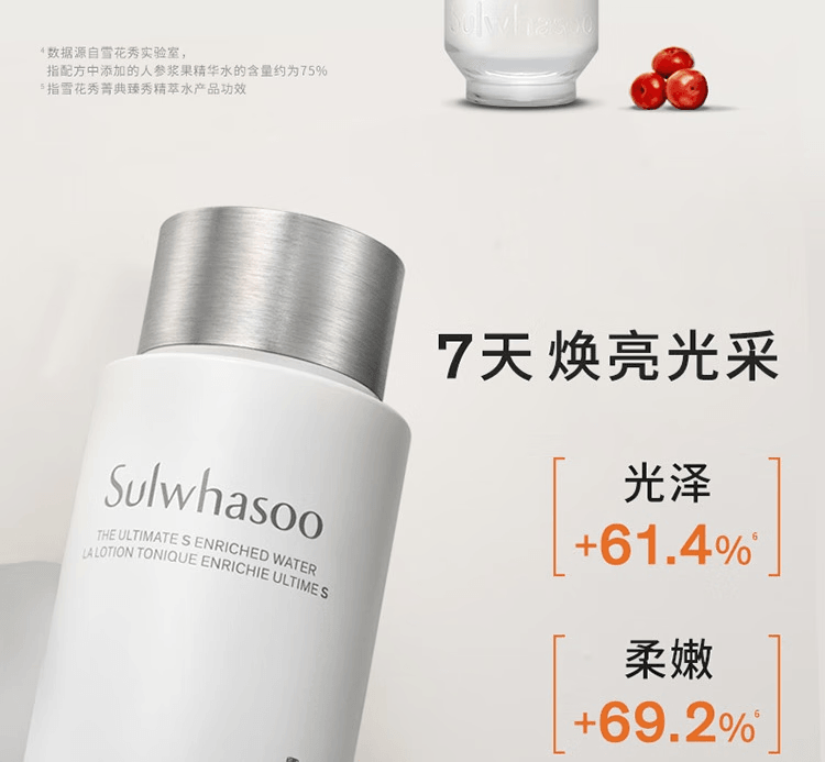 【中国直邮】韩国 SULWHASOO雪花秀 菁典臻秀月光精萃水乳礼盒护肤套装 保湿修护【精粹水150ml+精粹乳125ml+精华5ml+眼霜4ml+面霜5ml】5件套