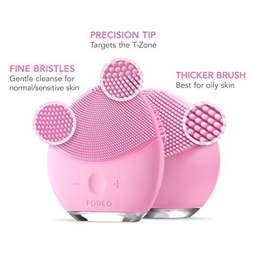 FOREO mini 2 Facial Cleansing Brush Gentle Exfoliation and Sonic Cleansing for All Skin Types