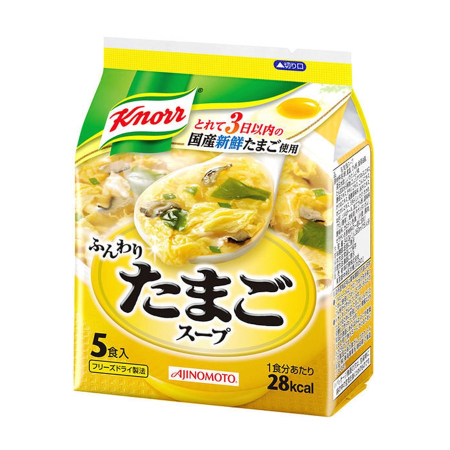 【日本直郵】 AJINOMOTO 味之素 knorr 低熱量低卡代餐方便蛋花湯5食入 6
