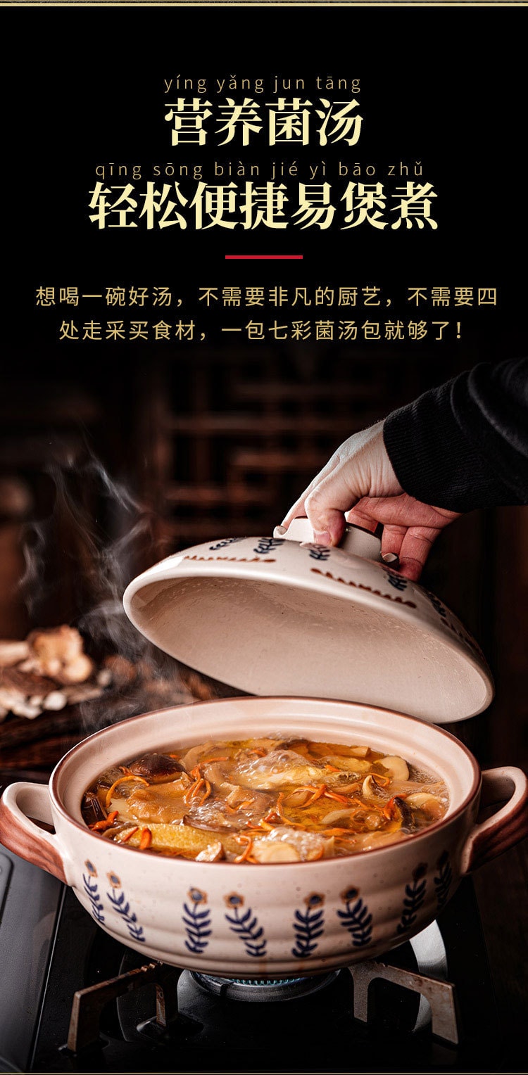 山珍十味菌湯包 雲南特產 滋補鮮湯 燉雞煲湯 4-5人食 菌菇松茸食材乾貨