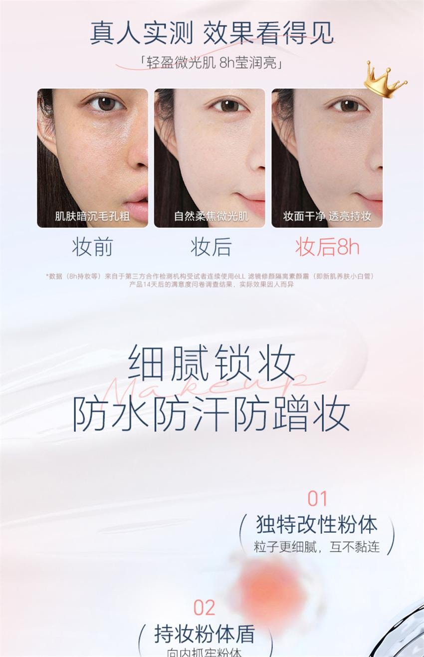 Light Whitening Sunblock Whitening Cream Base Makeup Anti-light Aging Nourishing Skin Whitening 20g/ Bottle