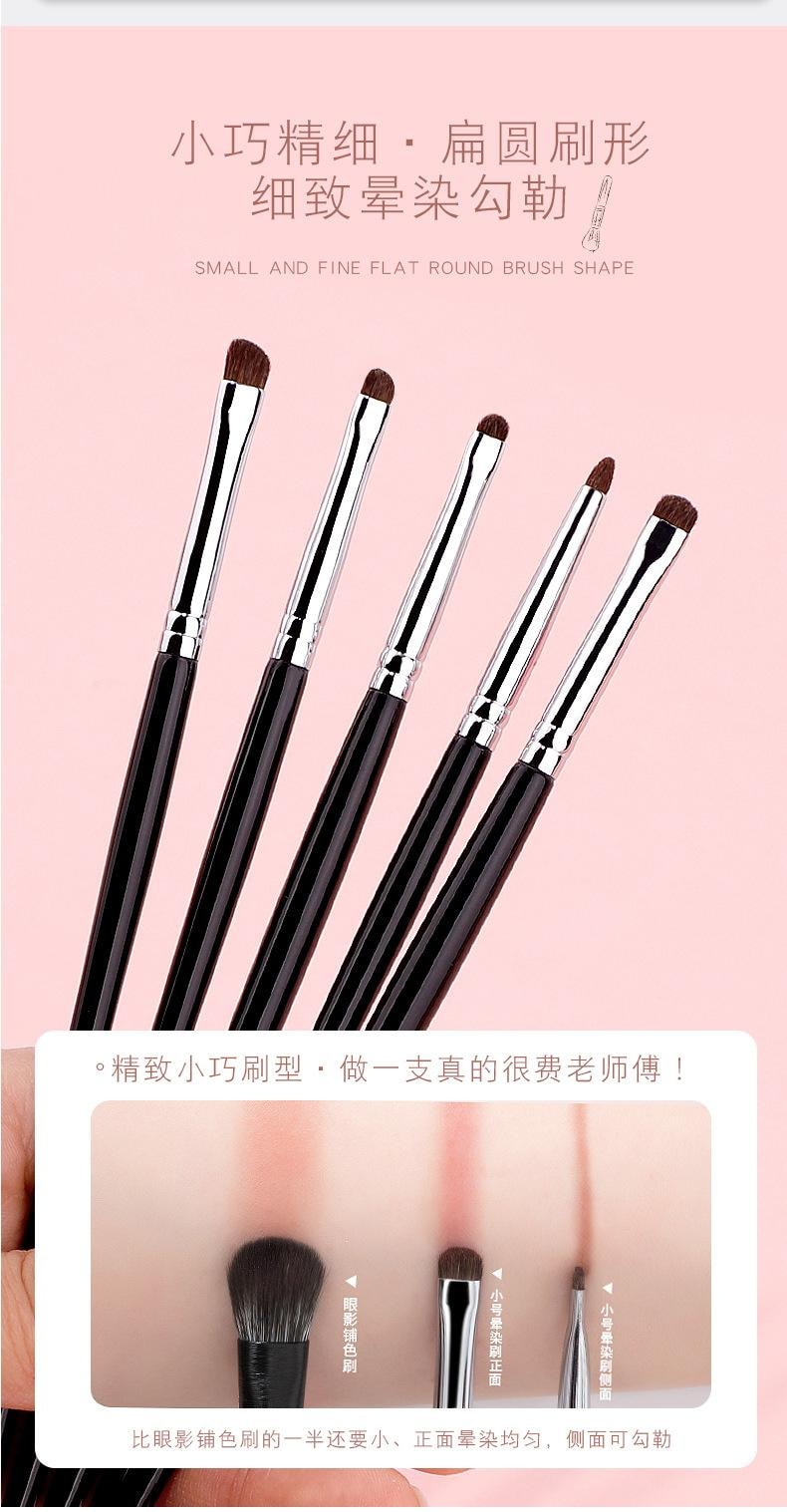 Angled Pony Hair Eye Brush Set – 5-Pcs