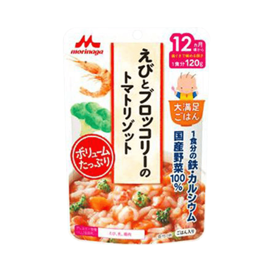 [日本直邮] MORINAGA MILK 森永乳业 婴幼儿宝宝辅食营养补钙拌饭 虾仁西兰花番茄 120g