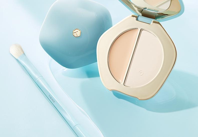 彩棠 柔影沁纱双质高光盘 皎月白远山白 1.8g+3.2g