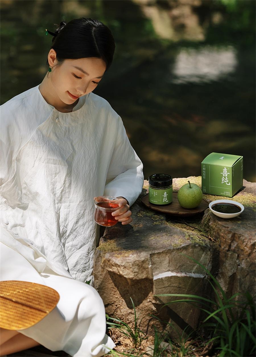 【中國直郵】 喜純 純梨膏 古法熬製梨膏精選碭山酥梨純梨膏泡水兒童純梨膏無添加200g/罐