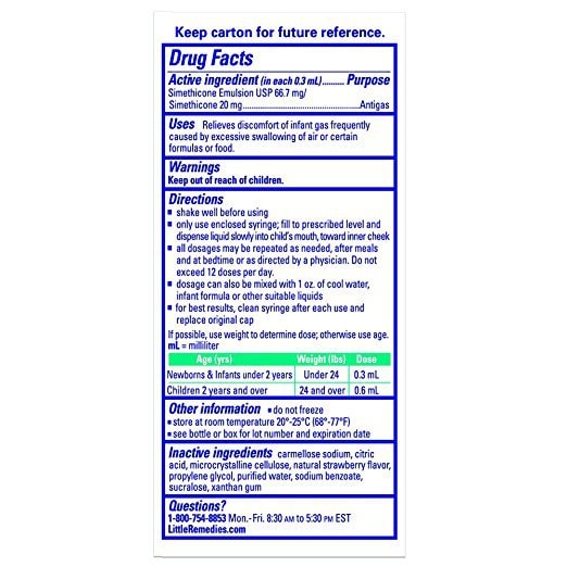 Infants and Children Tummy Relief Drops Natural Berry Flavor .5 Ounce