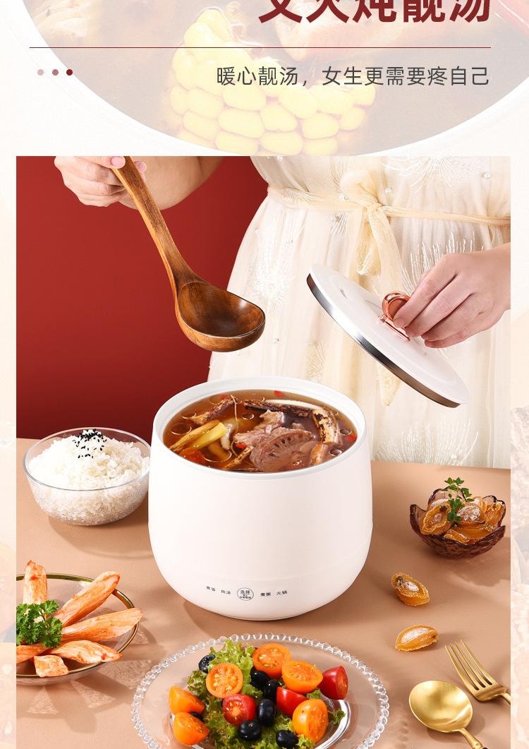多蒙 宿舍单人智能煮饭锅陶瓷釉1-3人食电饭煲 1 把