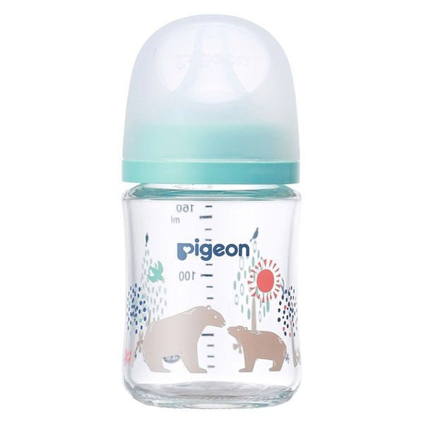 【日本直效郵件】PIGEON貝親 嬰兒母乳實感玻璃奶瓶 160ml 寬口徑#SS碼 新生兒