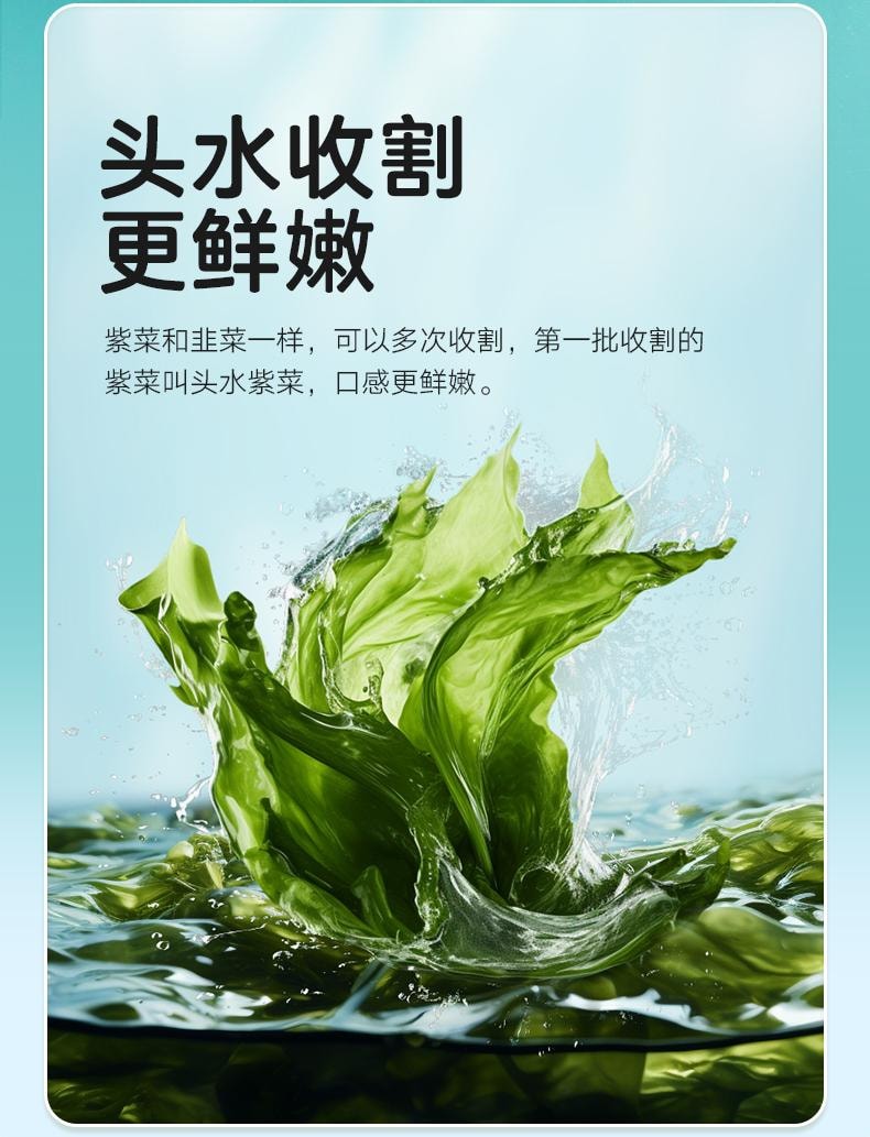 【中國直郵】 寶寶饞了 兒童有機頭水紫菜乾貨無添加食用鹽48g/袋