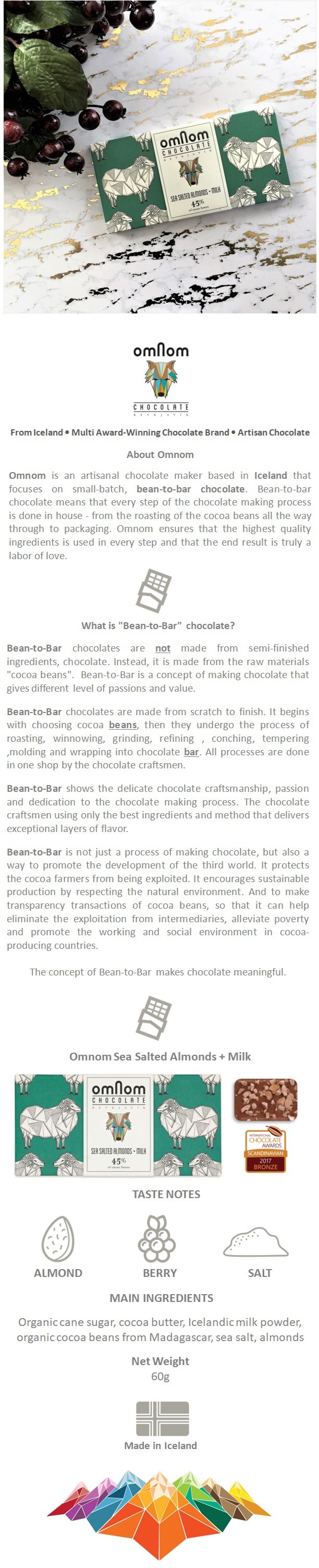Sea Salted Almonds + Milk 45% Chocolate