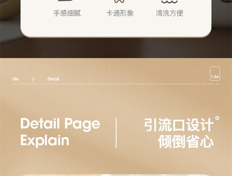 【中国直邮】 日本 LINE FRIENDS 冷水壶杯子陶瓷凉水壶水杯耐热高温  BROWN款 三件套