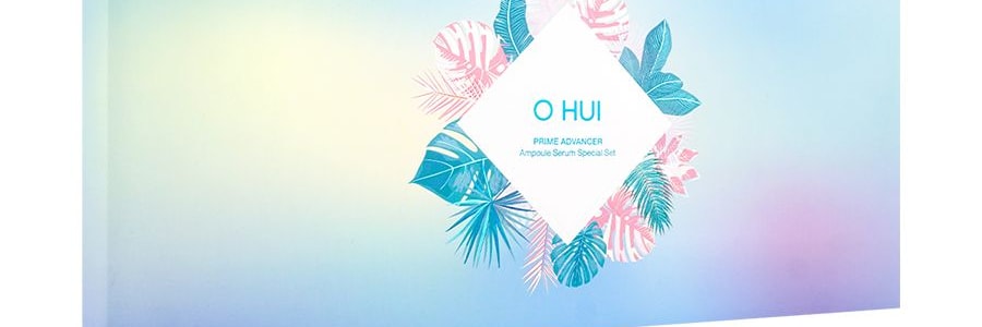 韓國OHUI歐蕙 至臻安瓿血清精華護膚禮盒 內含空姐綠瓶精華50ml 美白緊緻抗初老 熊果酸植物萃取 8件入