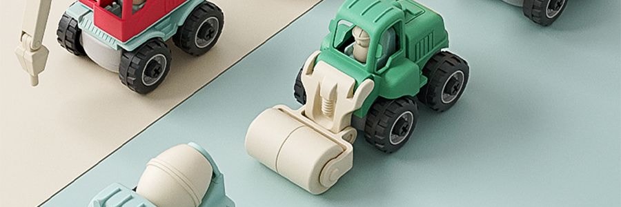 BEIENS贝恩施 益智玩具车 儿童宝宝拼装工程车 3个装 3岁以上