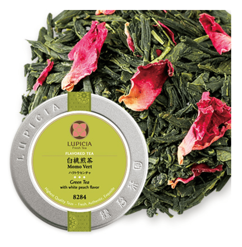 【日本直郵】LUPICIA 綠碧茶園白桃煎茶 綠茶罐裝50克 (兩種包裝 隨機發)