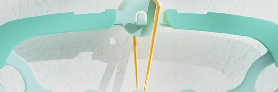 兒童專用衣架 附褲夾多功能晾衣架 寶寶衣物掛架 5只裝 檸檬黃