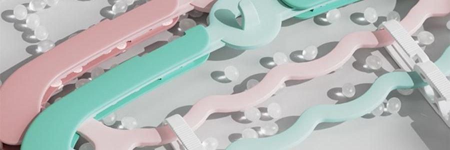 兒童專用衣架 附褲夾多功能晾衣架 寶寶衣物掛架 5只裝 檸檬黃