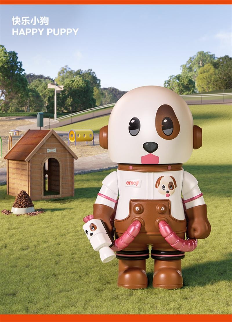 【中国直邮】 POP MART 泡泡玛特 MEGA SPACE MOLLY 100% × emoji™ 盲盒礼物 随机1个装