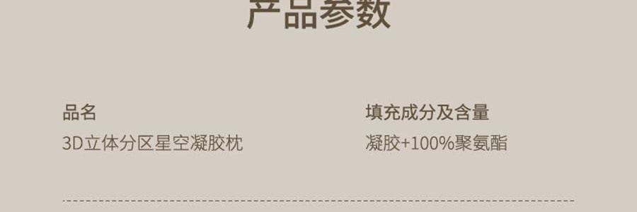 YUNYU芸裕家居 定制星空凝胶枕 凉感枕头 太空6号枕面料 星空二代 灰色 60×40×10cm【创新材质凝胶记忆枕】
