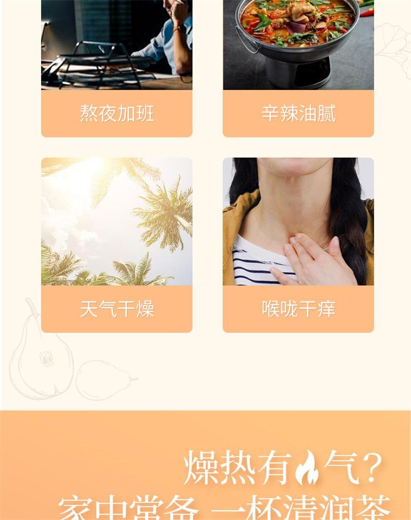 【中國直郵】 杏林草堂 菊花雪梨茶水果茶包金銀花羅漢果枸杞茶嗓子清潤秋季養生茶 10g*10包