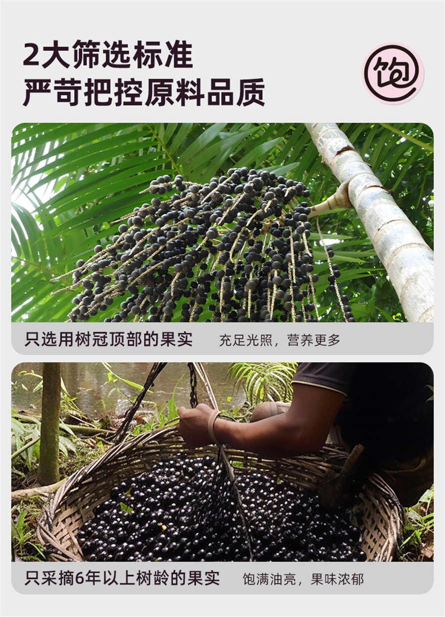 【中国直邮】 王饱饱 纯巴西莓粉 花青素果蔬代餐粉冲饮 105g/盒(帕梅拉同款推荐)