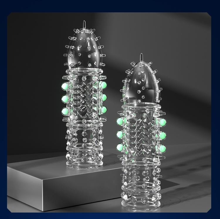 【中國直郵】 謎姬 龍鱗戰神狼牙套1個螢光款男用情趣用品成人房事用品