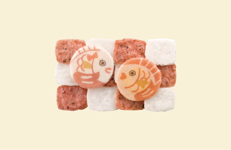 【日本直郵】日本傳統仙貝老鋪桂新堂 限定日本傳統鮮蝦仙貝 紅白鯛型 3袋裝