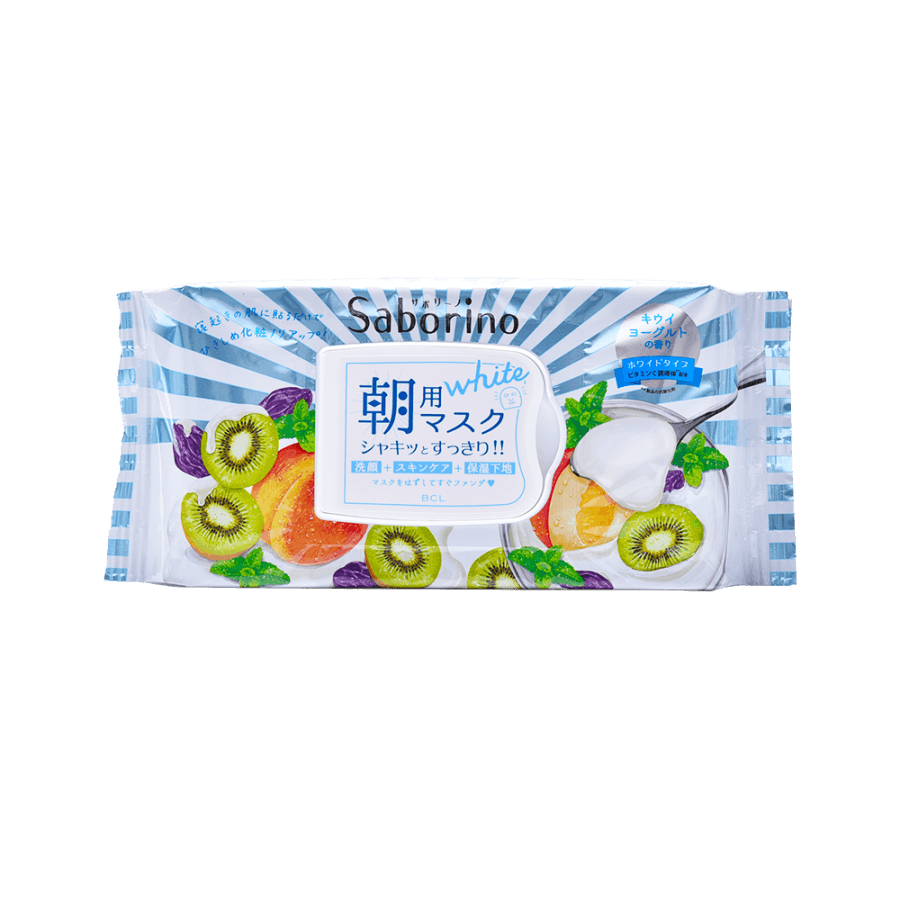 Saborino morning skin caring sheet fresh fruit white type 28pcs