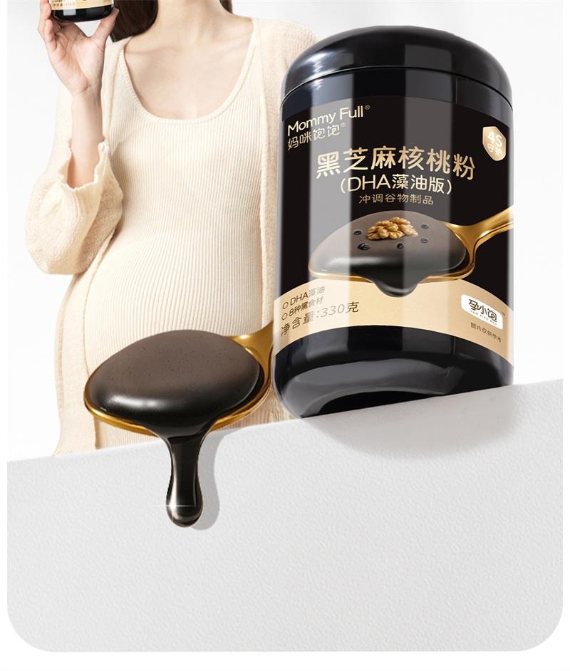 【中国直邮】  孕小饱 DHA黑芝麻糊核桃粉孕妇饱腹代餐粉 330g*1罐