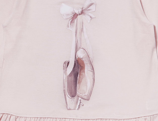 MOONYA MOONYA 短袖芭蕾舞鞋女童家居服套装 #粉色 (5-6岁 120cm)