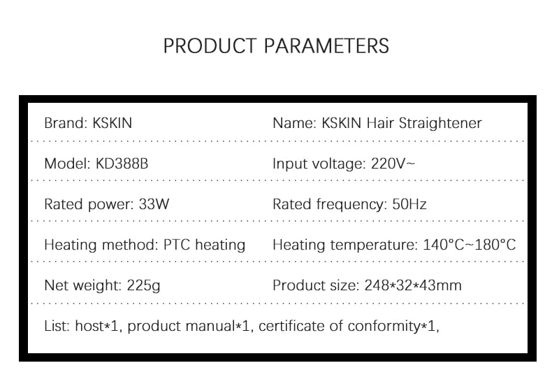 K·SKIN金米 兩用直髮梳夾板 家用直捲捲髮棒 不傷發小直板夾KD388B紅色 1台