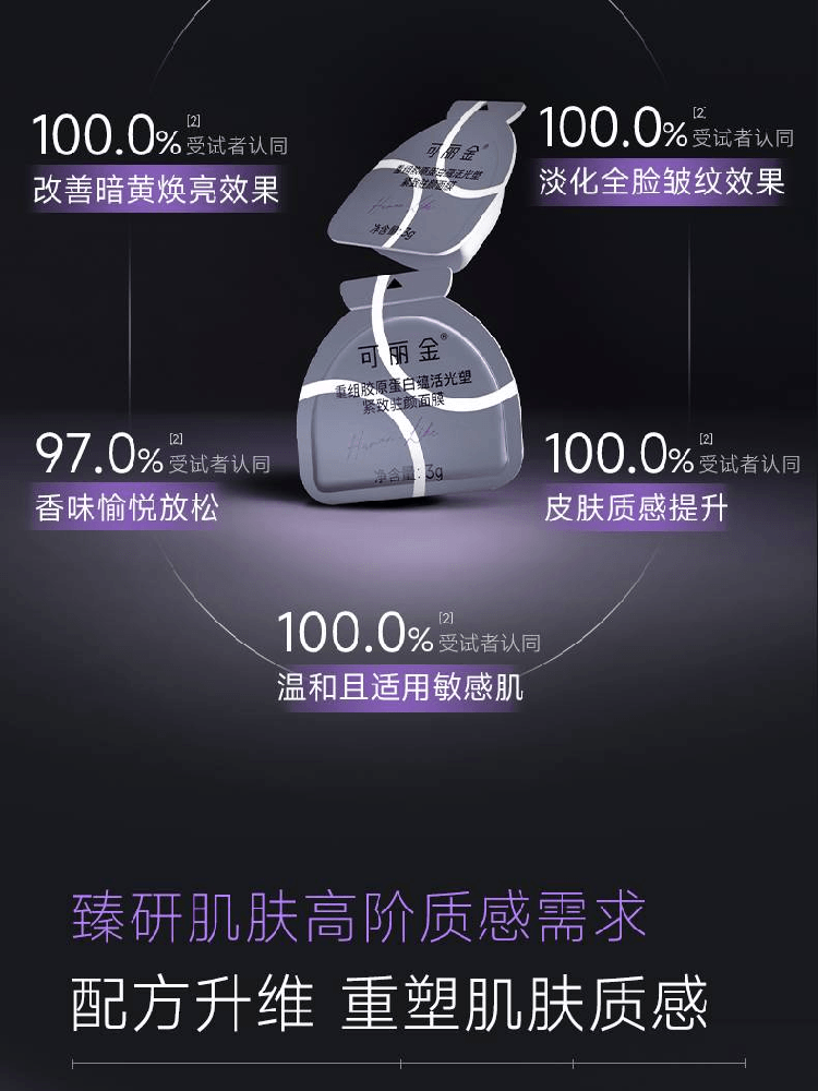 【中国直邮】 可丽金 胶原大膜王3.0重组胶原蛋白蕴活光塑紧致驻颜面膜3g*20颗/罐  抗皱紧致涂抹面膜