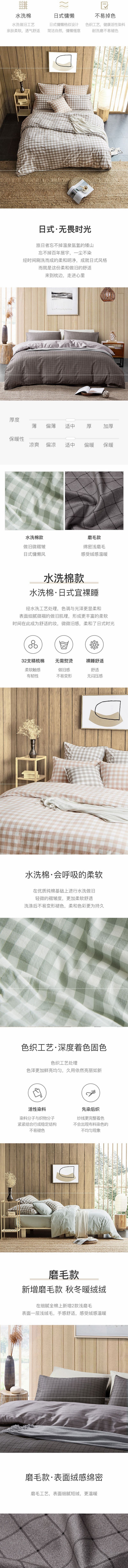 Lifease 4-Piece Plaid Cotton Bed Set with Duvet Cover-Large Twin/Full; Full/Queen-Fitted/Flat [5-7 Days U.S. Shipping]