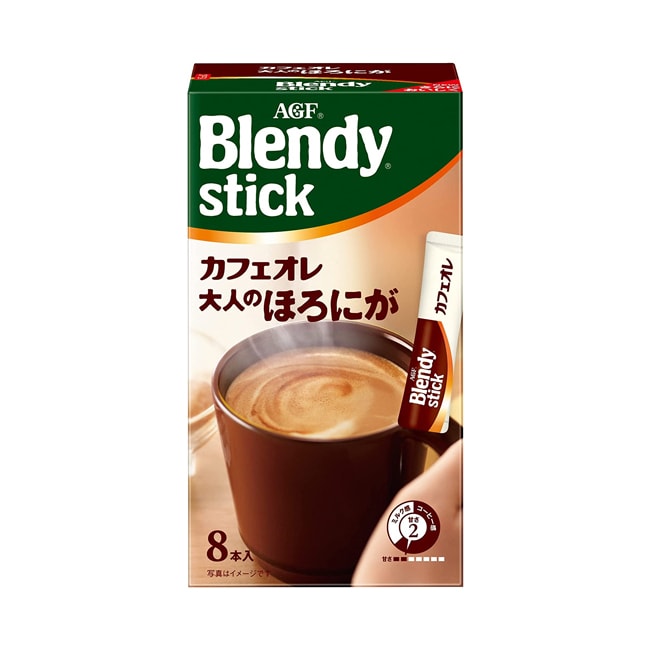 【日本直郵】AGF  blendy stick棒狀深度烘焙牛奶咖啡 8枚