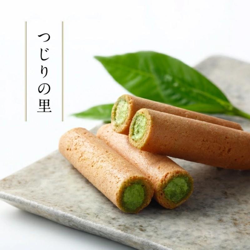 日本 京都 宇治茶  祇园辻利人气NO.1抹茶点心 抹茶控必入  抹茶夹心蛋卷 15支入