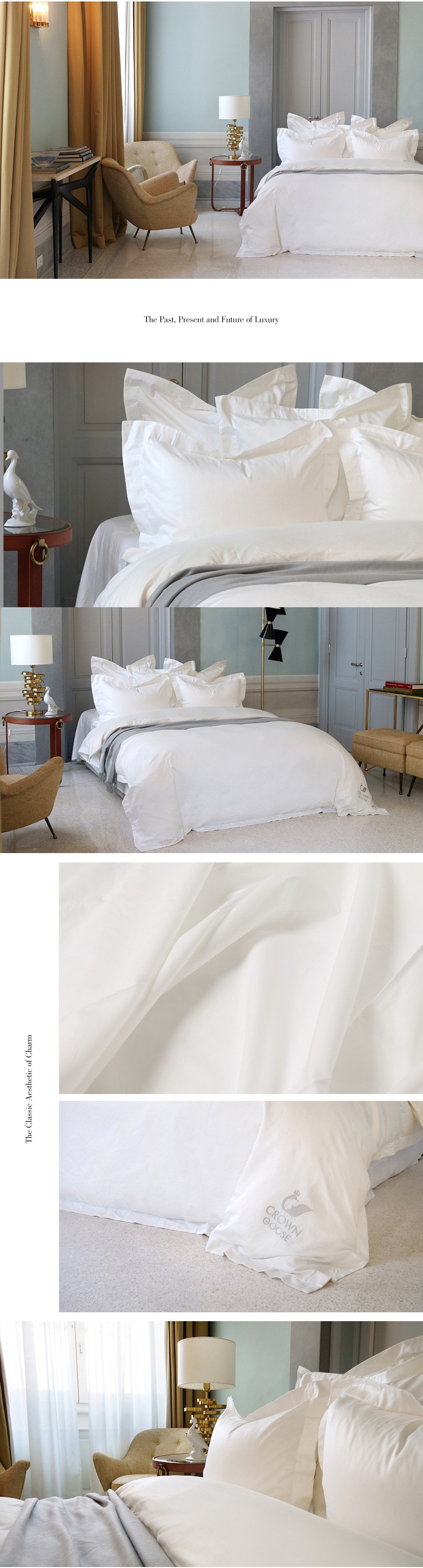 Luxurious Duvet Cover Set Premium 100% Cotton 100S (500 TC) - Sopor Collection #White Queen Size