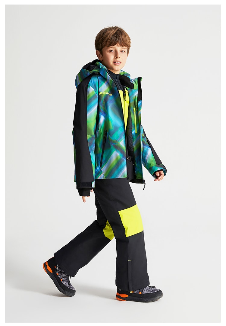 【中国直邮】moodytiger儿童Aurora运动滑雪服 光斓绿 150cm