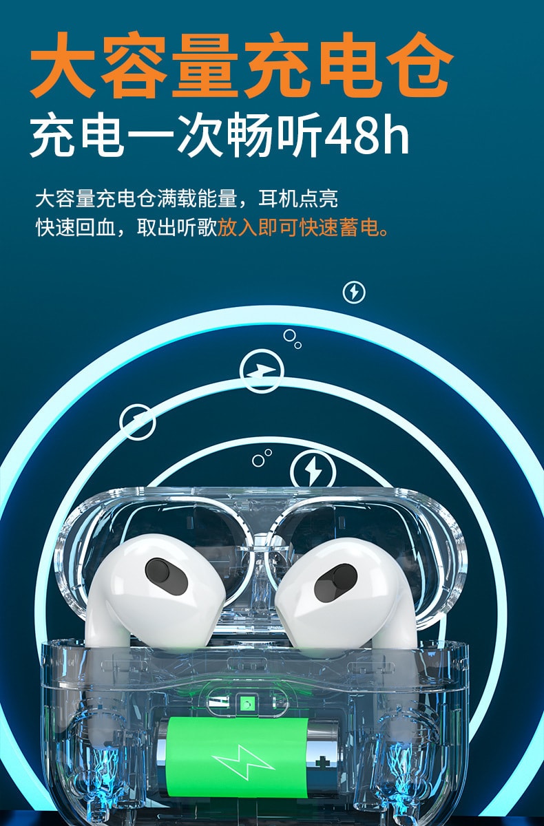 【中國直郵】親太太無線藍牙耳機立體聲降噪耳塞式 商務款白色