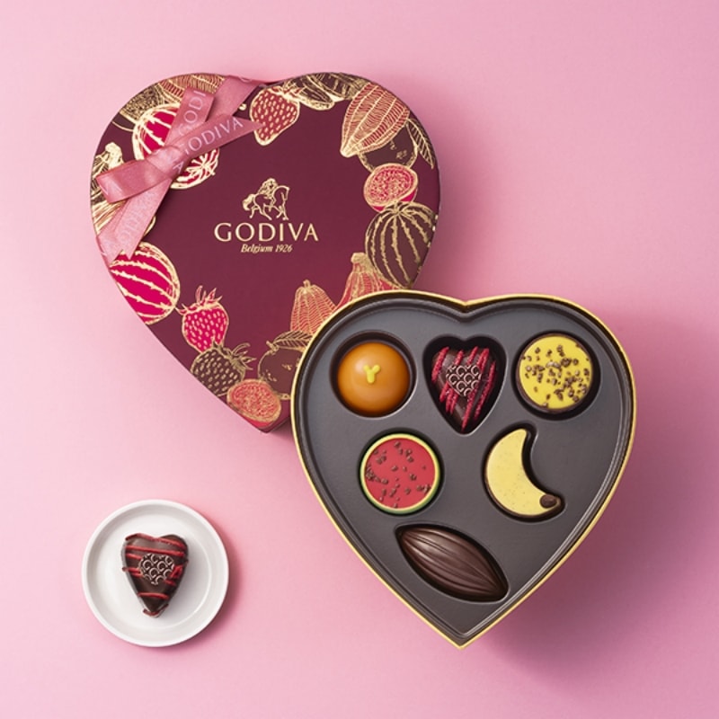 【日本直邮】日本GODIVA 高级巧克力 2024情人节限定 心形礼盒 6粒装