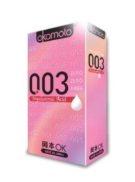 【马来亚直邮】日本OKAMOTO冈本 003超薄避孕套透明质酸装超薄安全套 6件入