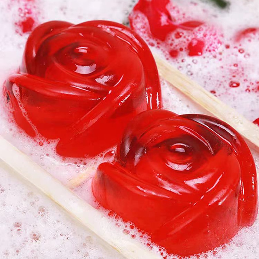 中國嬴曌玫瑰精油皂 100克 含花瓣純手工精油皂 保濕甘油精油皂