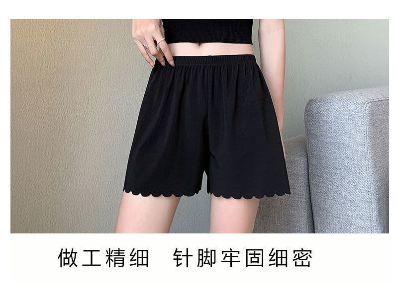 【中國直郵】爪哇島 冰絲安全褲女寬鬆可外穿防走光打底褲 (綠色 中碼90-125公斤)