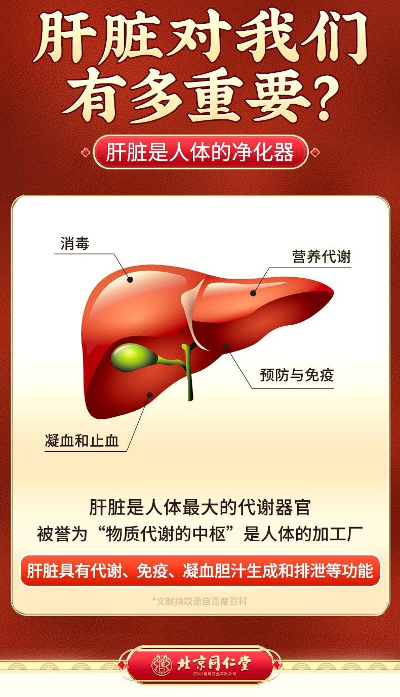 【中国直邮】  北京同仁堂 葛根灵芝片75g  护肝喝酒熬夜养肝